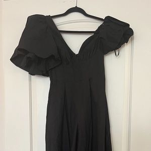 ASOS LUXE one should belted poplin jumpsuit in black